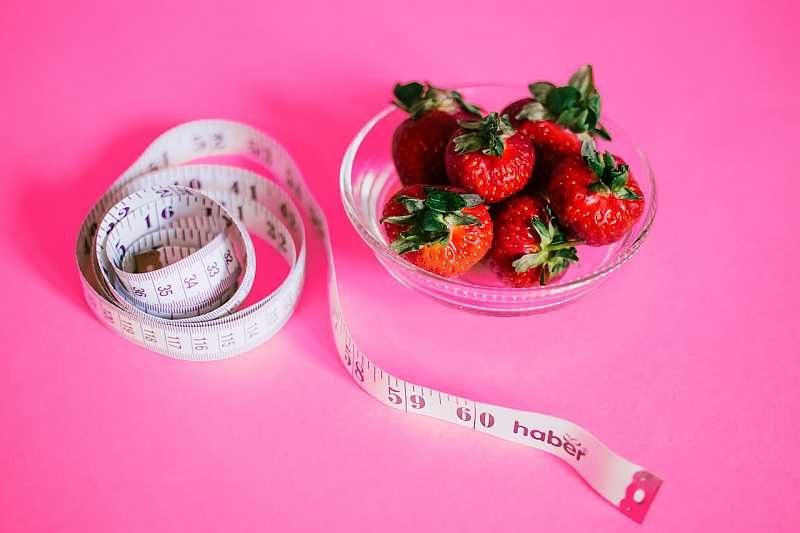 Healthy eating strawberries