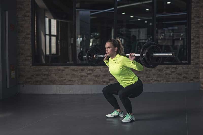 Woman doing heavy lifting