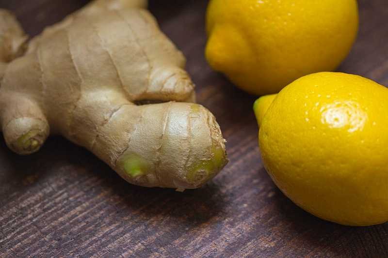 Ginger with lemon