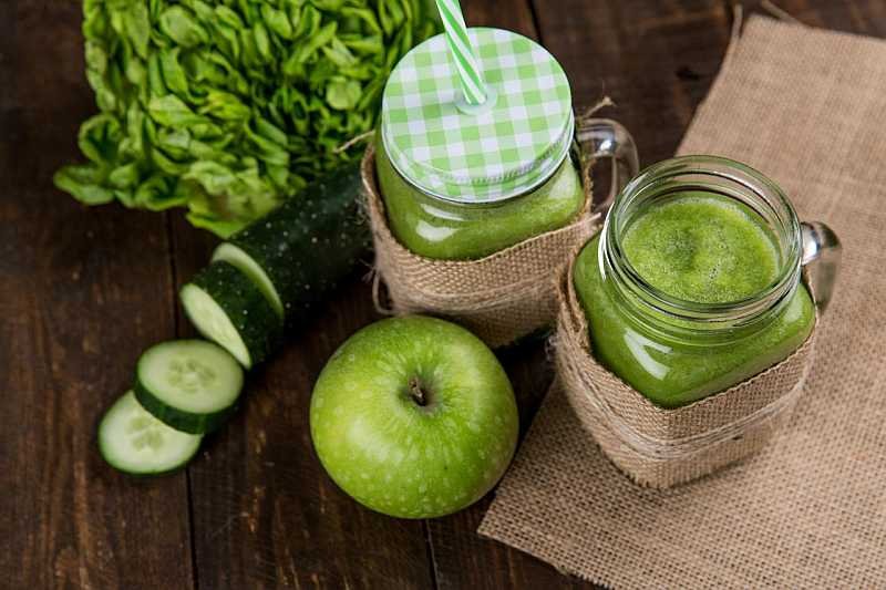 Cucumber and apple fresh juice